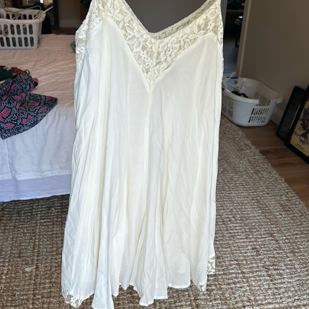 Ivory Flowy Mini dress